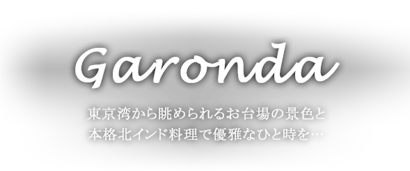 東京湾から眺められるお台場の景色と本格北インド料理で優雅なひと時を…